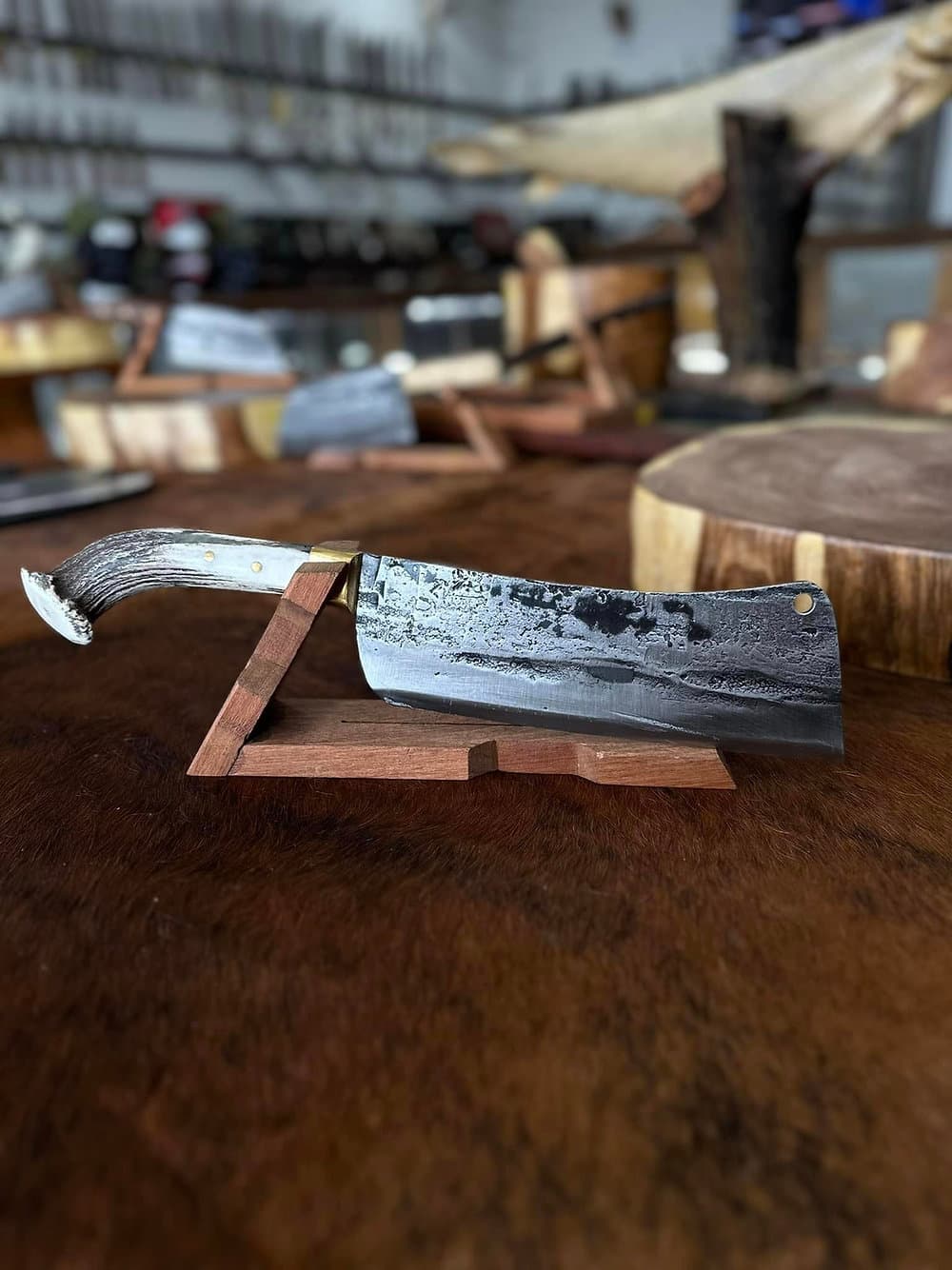 Square Cleaver (Deer Antler)